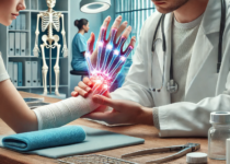 doctor assessing patient's hand for wrist pain